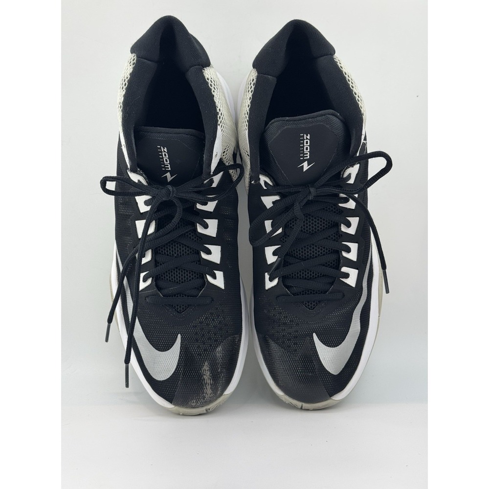 Men's Nike Zoom Devosion Basketball Shoes 844592-001 Size 11 Black White Silver - Picture 7 of 9